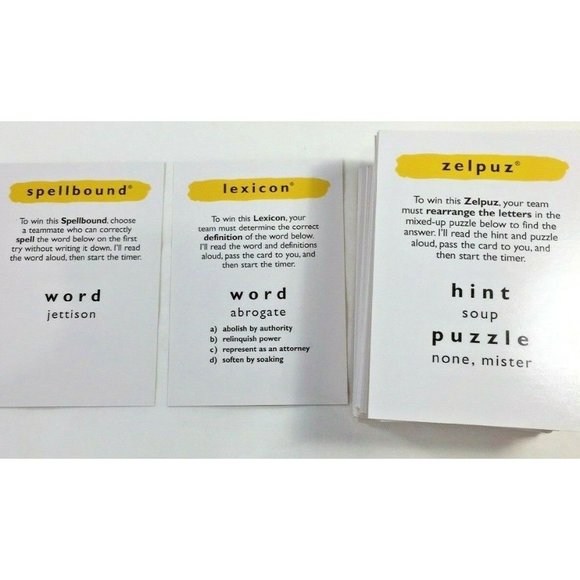 Cranium Board Game Word Worm Yellow Playing Cards Deck Box Replacement Part 2004 - Picture 4 of 5